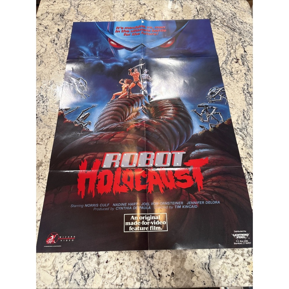 Robot Holocaust Video Promo Poster Wizard Lightning Video Productions 1980s